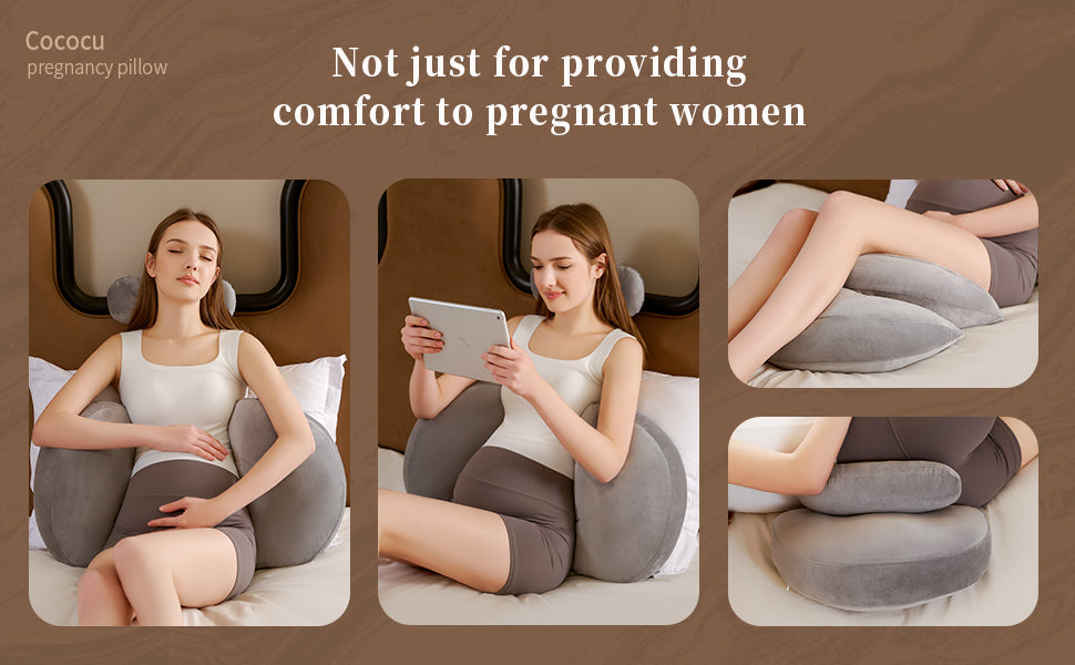 Portable Pregnancy Pillow for Sleeping Soft Maternity Pillow for Pregnant Women,Pregnancy Wedge Support for Back, Belly, Adjustable Body Pillow for Side Sleeper