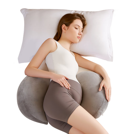 Portable Pregnancy Pillow for Sleeping Soft Maternity Pillow for Pregnant Women,Pregnancy Wedge Support for Back, Belly, Adjustable Body Pillow for Side Sleeper
