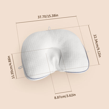 Portable Baby Travel Pillow,Adjustable Neck Infant Head Pillow,Support for Carseat,Soft and Breathable Ergonomic Design,White