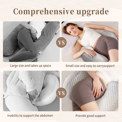 Regnancy Pillow – W Shaped Maternity Support for Side Sleepers, Adjustable Travel Wedge Pillow for Back, Belly, and Hip Relief, Ideal for Pregnant Women