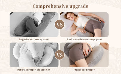 Portable Pregnancy Pillow for Sleeping Soft Maternity Pillow for Pregnant Women,Pregnancy Wedge Support for Back, Belly, Adjustable Body Pillow for Side Sleeper
