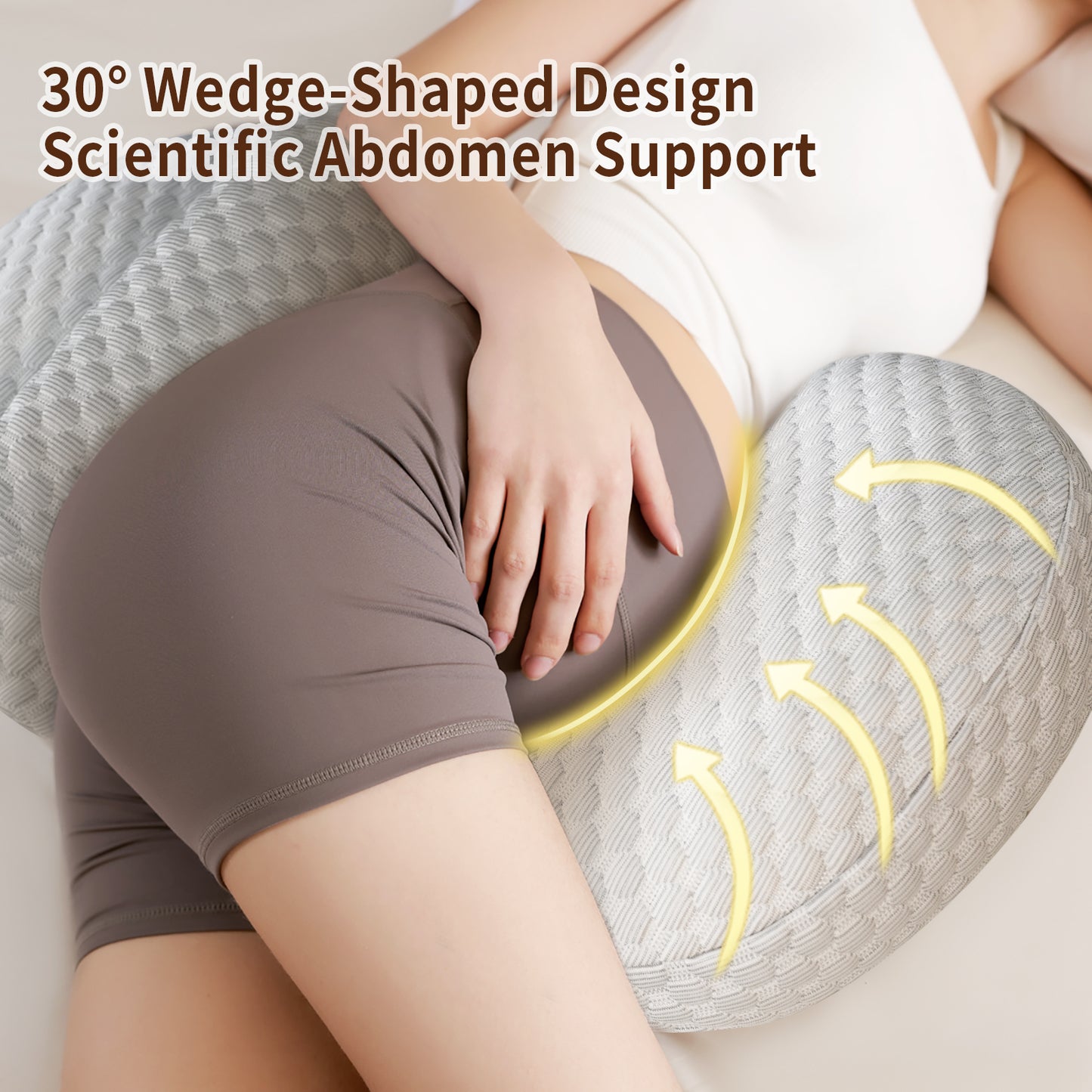 Regnancy Pillow – W Shaped Maternity Support for Side Sleepers, Adjustable Travel Wedge Pillow for Back, Belly, and Hip Relief, Ideal for Pregnant Women