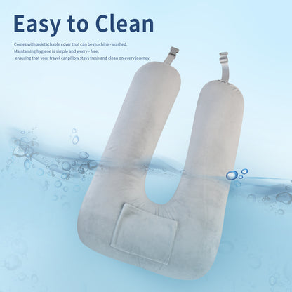 Travel Pillow Car Neck Pillow for Kids for Kids and Adults,Removable and Washable Car Headrest Pillow,Road Trip Essentials