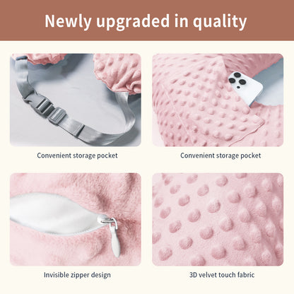 Car Seat Pillow and Travel Body Pillow,Neck Pillow for Kids and Adults,Removable and Washable Car Headrest Pillow,Road Trip Essentials