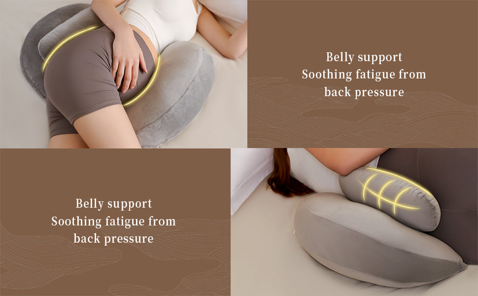 Portable Pregnancy Pillow for Sleeping Soft Maternity Pillow for Pregnant Women,Pregnancy Wedge Support for Back, Belly, Adjustable Body Pillow for Side Sleeper