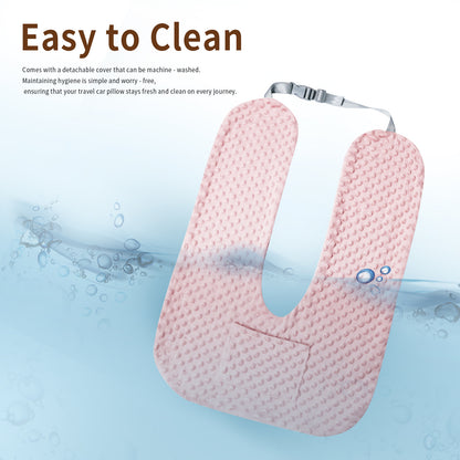 Car Seat Pillow and Travel Body Pillow,Neck Pillow for Kids and Adults,Removable and Washable Car Headrest Pillow,Road Trip Essentials