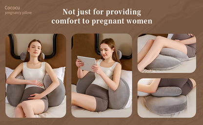 Portable Pregnancy Pillow for Sleeping Soft Maternity Pillow for Pregnant Women,Pregnancy Wedge Support for Back, Belly, Adjustable Body Pillow for Side Sleeper