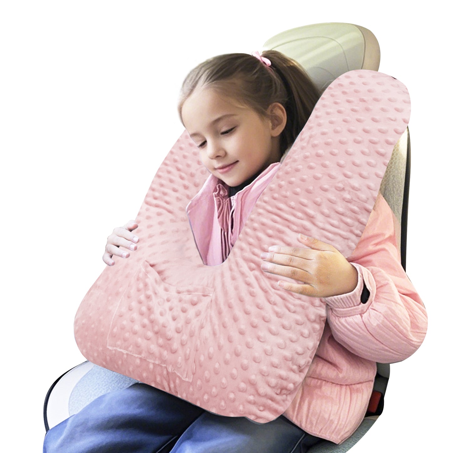 Travel Pillow Car Neck Pillow for Kids for Kids and Adults,Removable and Washable Car Headrest Pillow,Road Trip Essentials