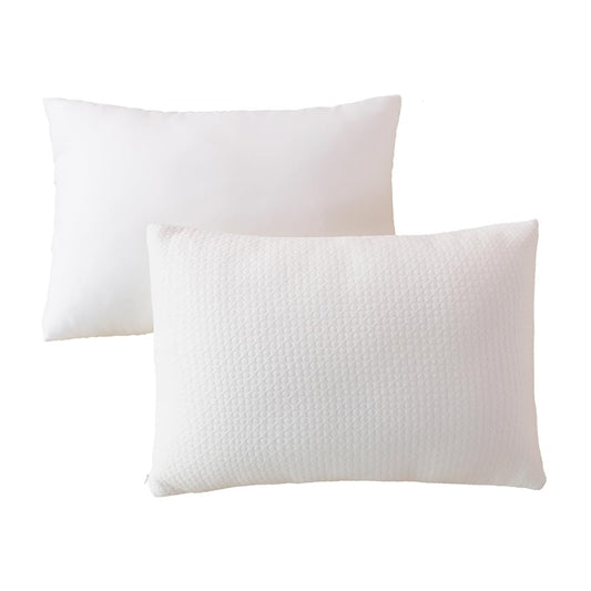 Toddler Pillow Flame Retardant Fabric 13x18 Sleeping Soft Pillows Children's Pillow Machine Washable, Great for Beds, Toddler Beds and Travel, White