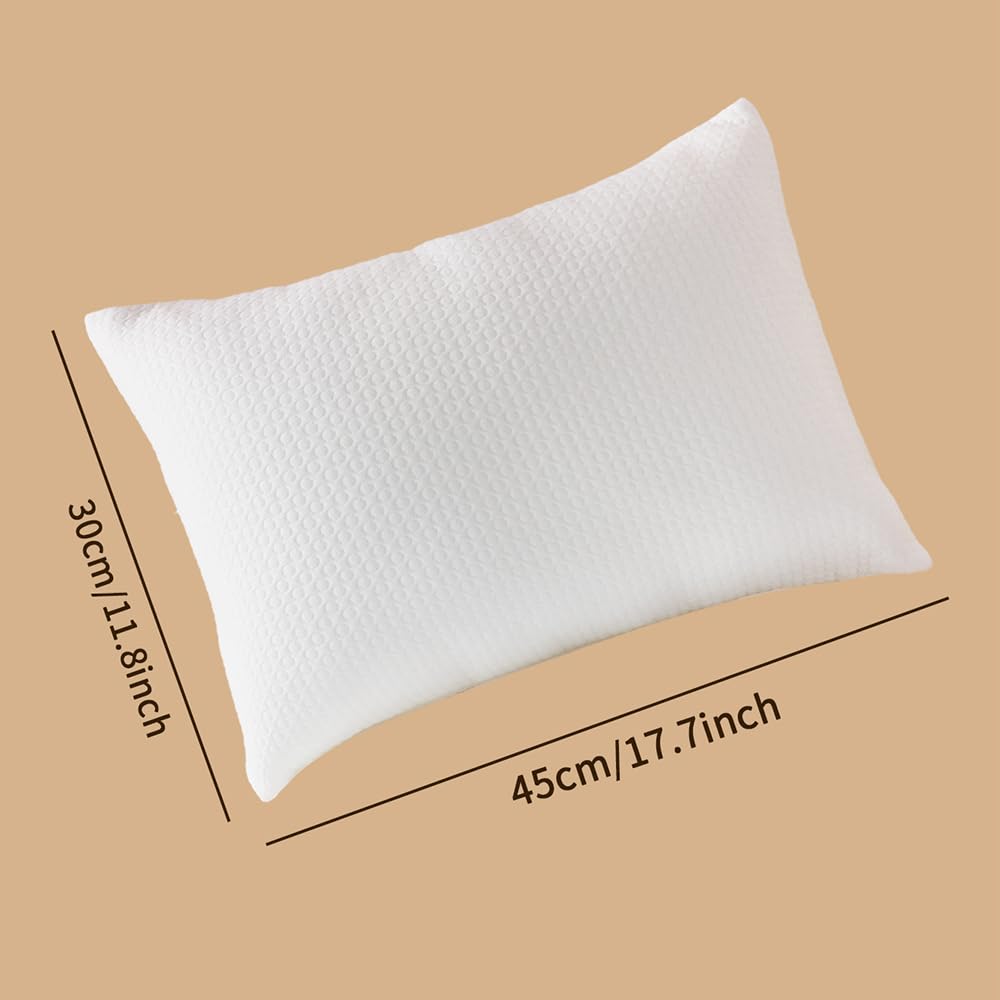 Toddler Pillow Flame Retardant Fabric 13x18 Sleeping Soft Pillows Children's Pillow Machine Washable, Great for Beds, Toddler Beds and Travel, White