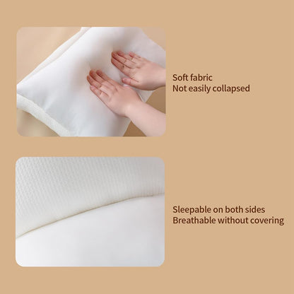 Toddler Pillow Flame Retardant Fabric 13x18 Sleeping Soft Pillows Children's Pillow Machine Washable, Great for Beds, Toddler Beds and Travel, White